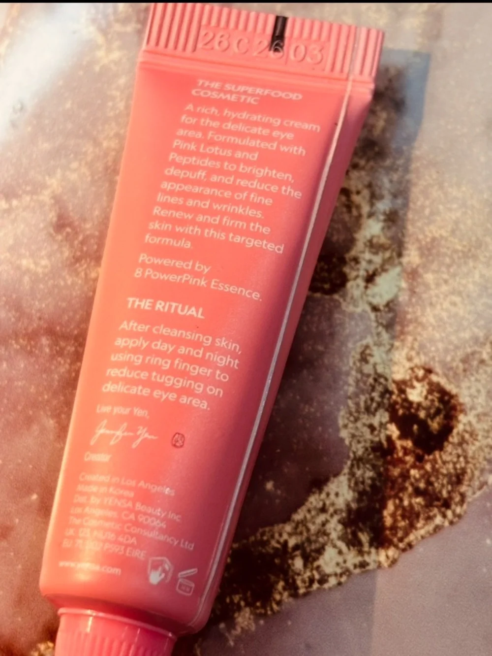 YENSA Beauty Pink Lotus Peptide Renewal Eye Cream